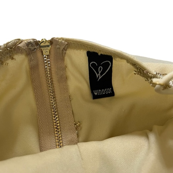 Windsor NWOT's - Womens Gold Tone Slit Mini Dress Sz. SM - Picture 12 of 15